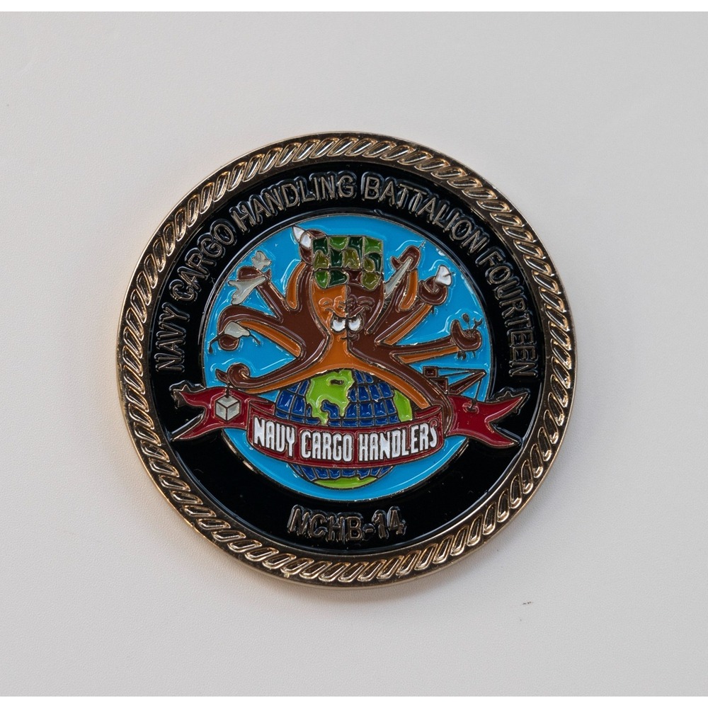 Navy USN Command Military Unit Challenge Coin NAVY CARGO HANDLERS NCHB-14